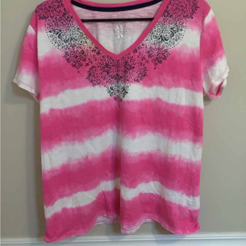 Made for Life Pink and White Short Sleeve Tee